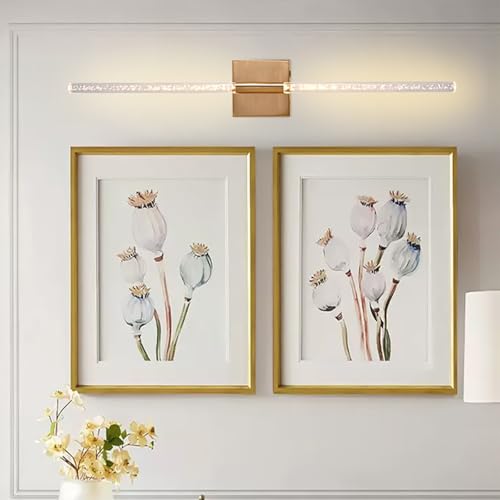 Iluminación de pared interior LED en acabado oro satinado de 60cm 7