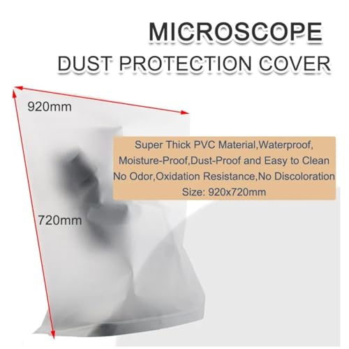 Copertura Antipolvere per Microscopio 920 X 720 Mm Copertura Extra Grande Protezione in PVC Previene i Fumi D'olio per Microscopi Attrezzature per Strumenti Scientifici