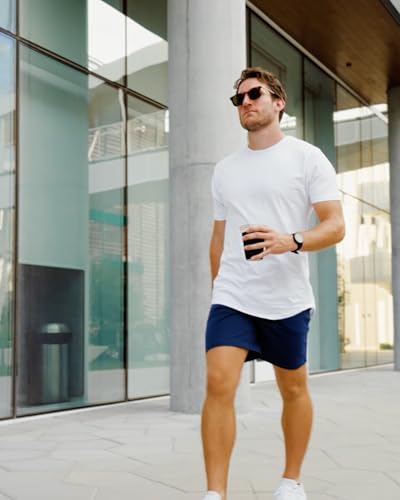 WYR Wear Men’s Curve Crew – Fitted Short Sleeve T-Shirt with Curved Hem, Egyptian Cotton Tee Shirts for Men, Short Sleeve Tee3