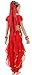 Girls Belly Dance Costume Short Sleeve Top Skirt Hip Scarf Cosplay All SetRedS