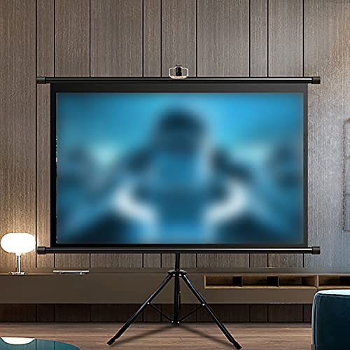 Pantalla de proyector portátil con trípode - Pantalla de proyección móvil HD 4:3/16:9 para interiores y exteriores, libre de arrugas (84 pulgadas 4:3) miniatura 6