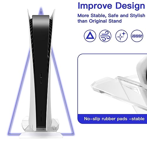 CaSZLUTION Suporte vertical de substituição PS5 para console PlayStation 5 versão em disco e edição