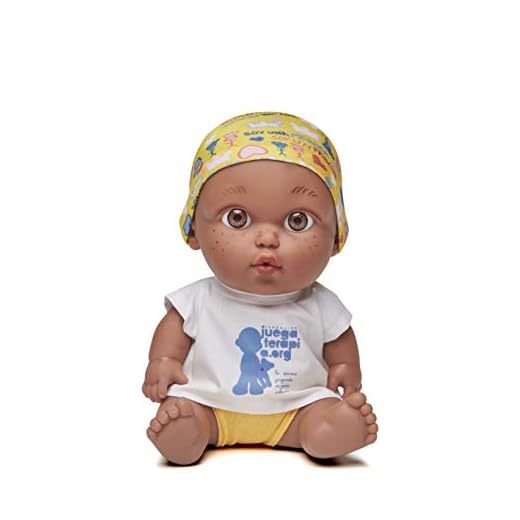 Juegaterapia Muñeco Baby Pelón, Diseñado por Leire, Juguete Solidario con Olor a Vainilla, 20 x 10 x 20 cm