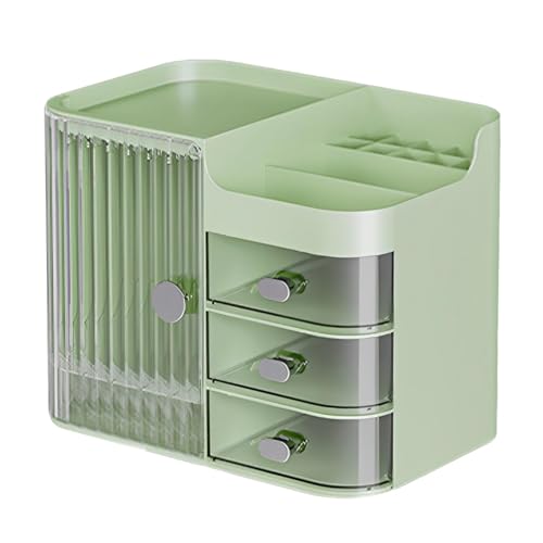 Organizador cosmético con cajones | Organizador de escritorio Cosmetics transparente con cajones | Mujeres Multi-Compartimentos Envase cosmético para rímel, Pinzas para el cabello, Cejas, gris, Se