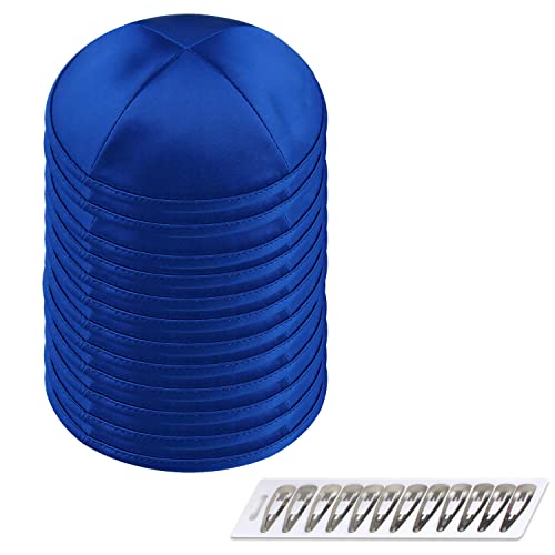 Image of Zion Judaica Deluxe Satin Kippah Yarmulkes for Kids Teens & Adults Skullcaps 6.25 inch Multi-Color Options 4 Panel Design