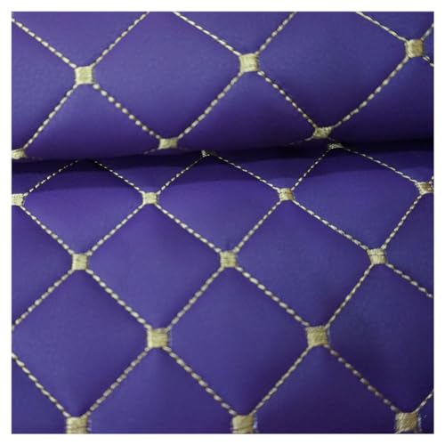 Tissu faux cuir écologique violet 140 cm de large pour canapé et meubles au mètre