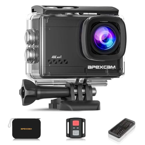 Apexcam M80 AIR 4K 60FPS 64MP EIS WiFi Action Camera...