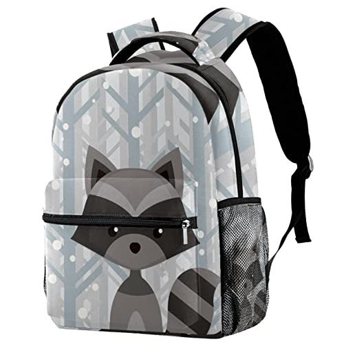 Mochila para portátil de mapache resistente al agua con compartimento acolchado antirrobo