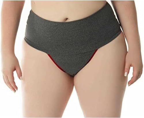 Kit 3 Calcinhas Plus Size Modeladora Cós Alto Duplo (BR, Numérico, 50, Plus Size, Colorido)