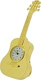 Lieferung in Geschenkbox. Gold Klassische Gitarren-Miniaturuhr von Gift Time Products