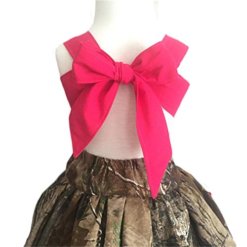 Camouflage Flower Girl Dresses Short for Weddings Party Prom Gown Bowknot 2-14Y2