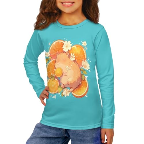 Image of Kids Long Sleeve Shirts for Girls 3-16 Year Old Cute Clothes for Teen Girls Casual Workout Tops