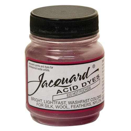 Jacquard Acid Dye for Wool, Silk and Other Protein Fibers, 1/2 Ounce Jar, Concentrated Powder, Hot Fuchsia 620