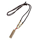 TOVINANNA Collar Unisex Colgante Abatible De Caja De Latón, Amuleto Protector, Collar Chino De Vial Para Uso Diario y Obsequio Espiritual