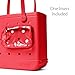 BOGG BAG Medium Tote – 15” x 12.5” x 5” – Durable, Washable, Tip-proof – Beach, Pool, Boat, Work, Sports (Off to the Races Red)