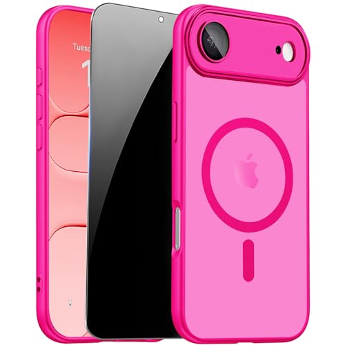 Image of for iPhone Air Case with Privacy Screen Protector, Hot Pink