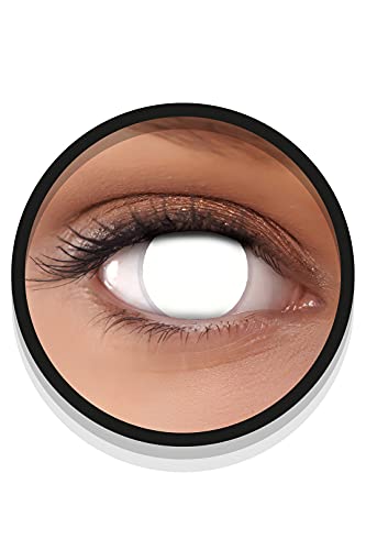 FXEYEZ Lentes de contacto BLIND ZOMBIE de Halloween coloridas, lentilhas de motivo, 1 par, uso único sem receita médica