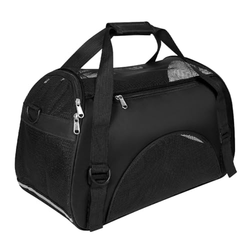 Trasportino da viaggio per cani, con lati morbidi e tappetini per animali domestici, in tessuto Oxford traspirante, borsa da viaggio, portatile, espandibile, pieghevole, 40 x 30 x 20 cm