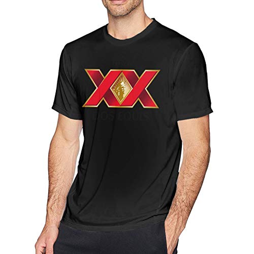 Cerveza Xx Dos Equis Fashion Man s ComfortSoft Short Sleeve Shirts Muscle Gym Workout Athletic Shirt Black