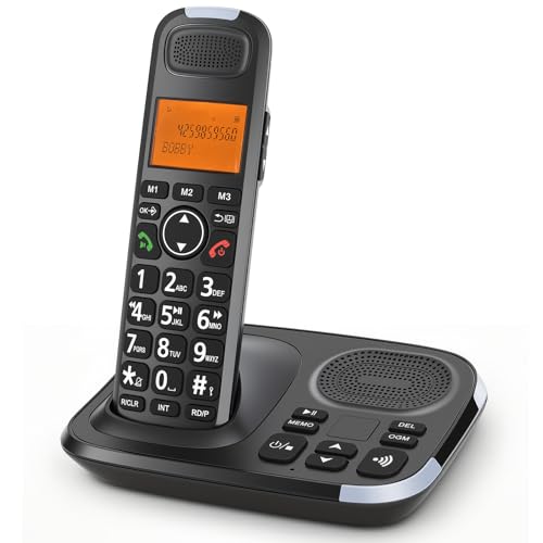 ORNIN D1015 DECT 6.0 Expandable Cordless Phone System with Answering
