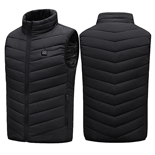 Gilet chauffant 2 gilets de chargement gilet chauffant femelle mâle USB chauffage coton et chemisier femme rouge haut femme sexy, Noir , XXXL