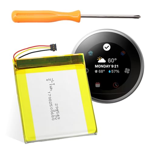 WRUMI for Nest gen 3 Battery Replacement: TL284443 Battery Replacement for Nest Learning Thermostat 3rd Generation Pro T3008US Smart Home with Tool
