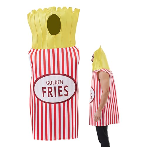 Costume de frites adulte pour animer vos soirées à thème et fêtes déguisées