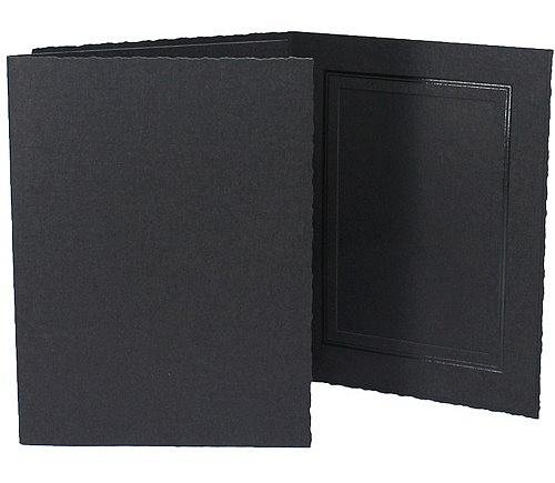 Collectors Gallery Black cardboard portrait folder frame w/black foil border (sold in 25s) - 4x5