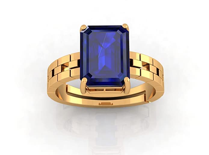 AYUSH GEMS 11.00 Ratti 10.00 Certified Original Blue Sapphire Gold Plated Ring Panchdhatu Adjustable Neelam Ring for Men & Women by Lab Certified (B0BSBWHVN4) Amazon Price History, Amazon Price Tracker