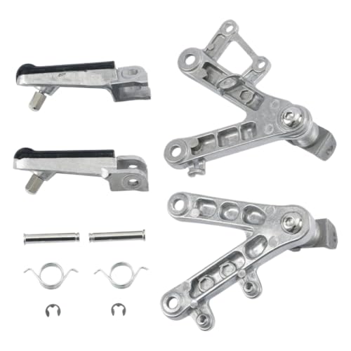 Repose-pieds avant de moto CBR400 NC29 1990-1997 cales argent et noir
