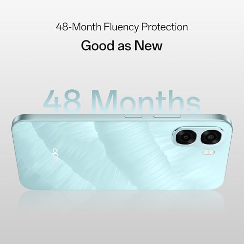 Image of Oppo A6X 5G (Ice Blue, 4GB RAM, 128GB Storage) with No Cost EMI /Additional Exchange Offers