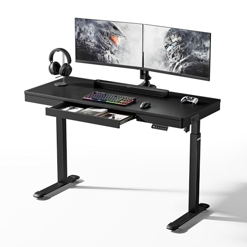 EUREKA ERGONOMIC Frosted Glass Gaming Standing Desk