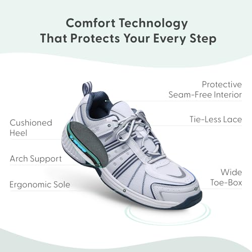 Orthofeet Men's Orthopedic Monterey Bay Tie-Less Sneakers3