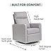 DaVinci Gabby 360° Swivel Glider Nursery Chair - High Pillowback Glider Rocking Chair - GREENGUARD Gold, FSC & Certi-PUR US Certified - Comfy Swivel Chair for Living Room and Nursery (Misty Grey)