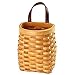 Zerone Hand Woven Wood Basket, Wall Hanging Basket Organizer, Decoration for Small Items (Style 2)