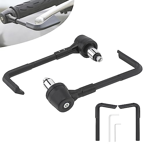 Windance Protège-levier de frein et d'embrayage, protection de guidon de 2,2 cm, protection contre les chutes pour moto, scooter, VTT, VTT (noir)