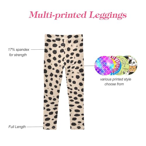 CaTaKu Cute Printed Leggings for Girls Kids Athletic Yoga Leggings Girls Leggings Pants Size 4-10 Year4