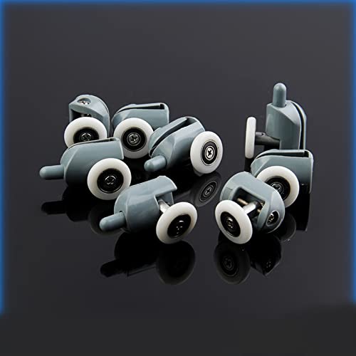 Roues de douche coulissante 19mm x 6mm | Roulements M102 étanches en nylon 8pcs