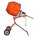 Dithoko Electric Cement Mixer, 5.0 Cubic Ft Portable Concrete Mixer with Wheel, Cement Mixing Tools for Cement, Mortar, Stucco, Seeds, Orange