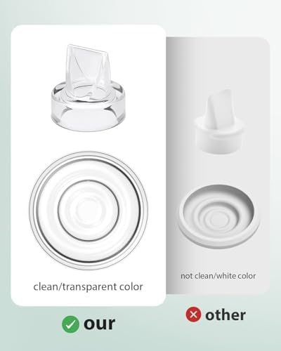 Sweleke Wearable Breast Pump Replacement Set, 4PCS Diaphragms & 4PCS Duckbill Valves, Compatible with Momcozy S9Pro/S12Pro (Not Original) - 2