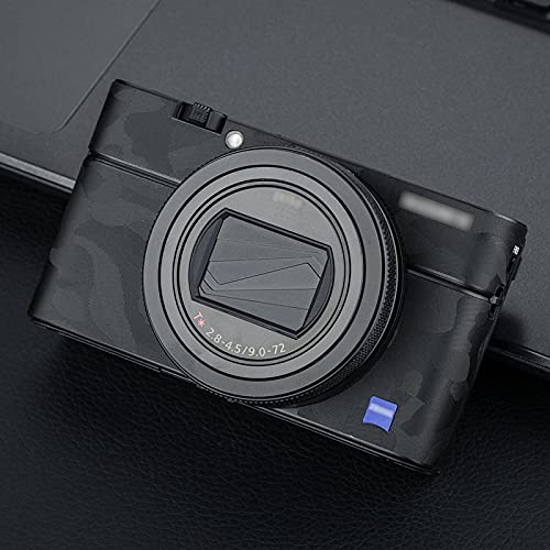 Anti-Scratch Camera Body Skin Cover Protector Film For Sony Rx100Vii Rx100M7 (Fits Rx100 Vii Only) - 3M Sticker/Shadow Black Camouflage Pattern #TOP1