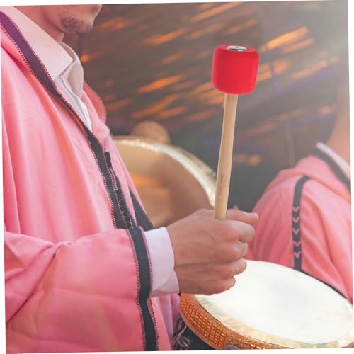 Baquetas de madera antideslizantes con diseño ergonómico para tocar bombos y instrumentos de percusión, mallet para presentaciones atractivas miniatura 4