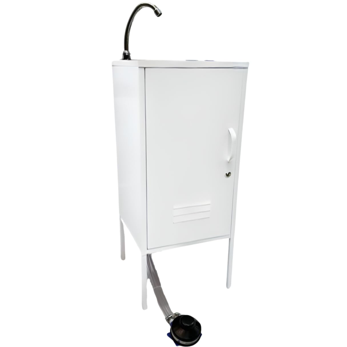 Lavabo portátil independiente Express Water con depósito de agua a pedal certificado para consultas comerciales y médicas (Luxury_Lite)