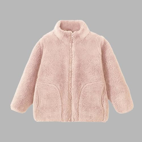 Jackets For Girls Polar Fleece Trendy Warm Soft Mock Jacket Lightweight Fuzzy Sherpa Kids Outerwear With Pockets 3-15 Years2