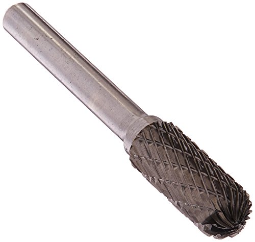 Image of Drill America SC-3A Carbide Burr /Rotary File Cylindrical Radius-End Double Cut for Die Grinder 3 /8 inch Dia. x 1 inch Cut Length with 1 /4 inch Shank and 2-3 /4 inch Overall Length, DUL Series