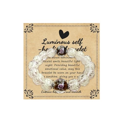 Bracelet luciole fait à la main en verre lumineux unique