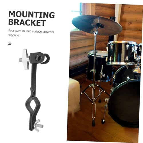 Abrazadera de montaje para cowbell Totority Jazz, soporte alto para instrumentos de percusión, diseño ergonómico y fácil instalación para mejorar el rendimiento de la batería miniatura 3
