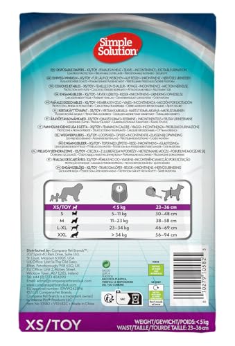 Einfache Lösung Wegwerf-Hundewindeln für Hündinnen | Super saugfähige, auslaufsichere Passform | Nässeindikator 12er Pack