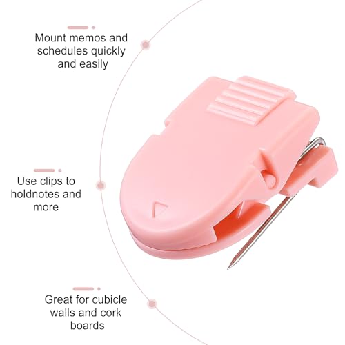 Image of Feifeiya 50 Pcs Cubicle Clips for Fabric Panels,Morandi Color | Office Partition Wall Clips, 40-sheet Capacity for Notes Photos Memos, Metal Spring, Fits Cubicle Fabric Accessories