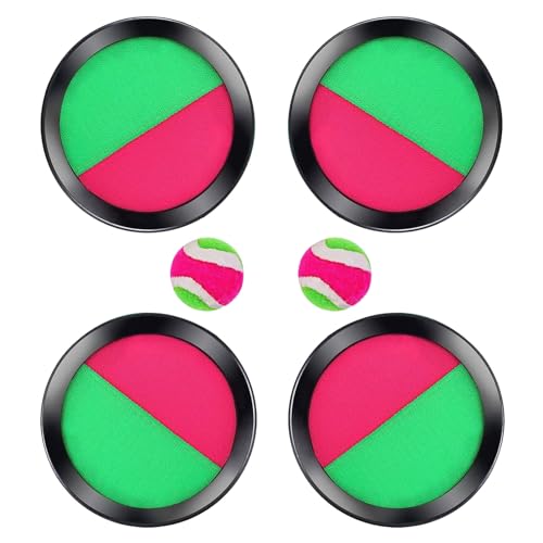 La confezione contiene: riceverai 4 x pagaie, 2 x palline. Gioco Catch Ball and Toss ideale per attività e giochi interattivi, adatto per l'uso a lungo termine da parte di bambini o adulti, le diverse esigenze di gioco
